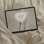Lace Heart Save The Date Website Template (Lace 0201)