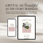 Save The Date Wedding Website Template (Pink & Green)