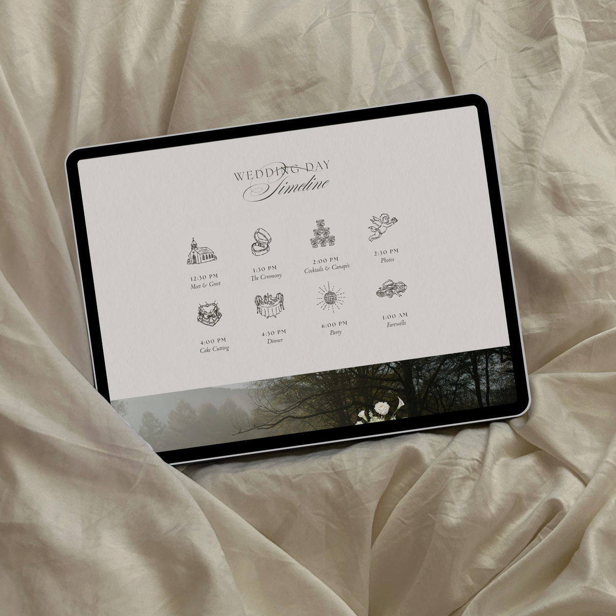 Lace Wedding Website Template with RSVP (Lace 0502)