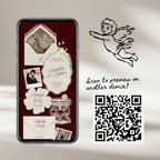 Old Money Wedding Website Template with RSVP (Burgundy)