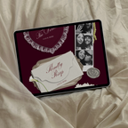 Wedding Website Template with RSVP (Photo Booth 01 - Burgundy)