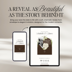 Save The Date Wedding Website Template (Brown & Ivory)
