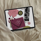 Wedding Website Template with RSVP (Envelope 06 - Chartreuse, Pink + Burgundy)