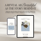 Save The Date Wedding Website Template (Brown & Dusty Blue)