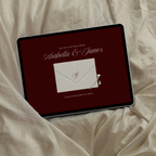 Old Money Wedding Website Template with RSVP (Burgundy)