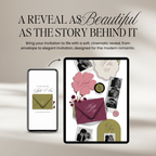 Wedding Website Template with RSVP (Envelope 06 - Chartreuse, Pink + Burgundy)