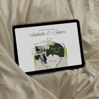 Save The Date Wedding Website Template (White & Green)