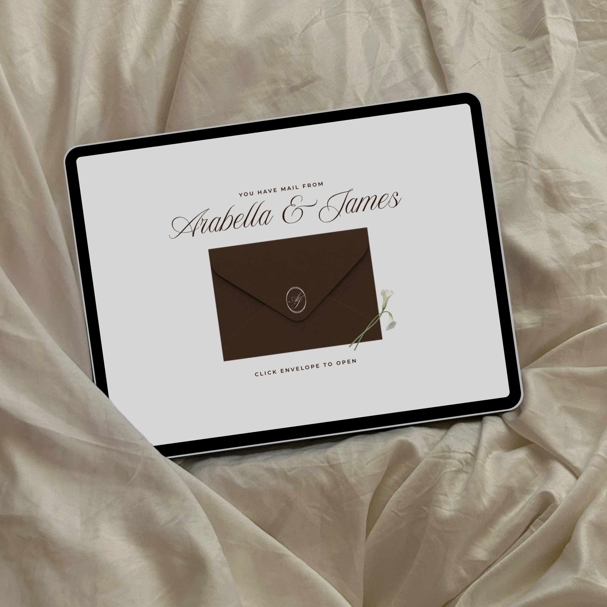 Wedding Website Template with RSVP (Brown & Ivory)