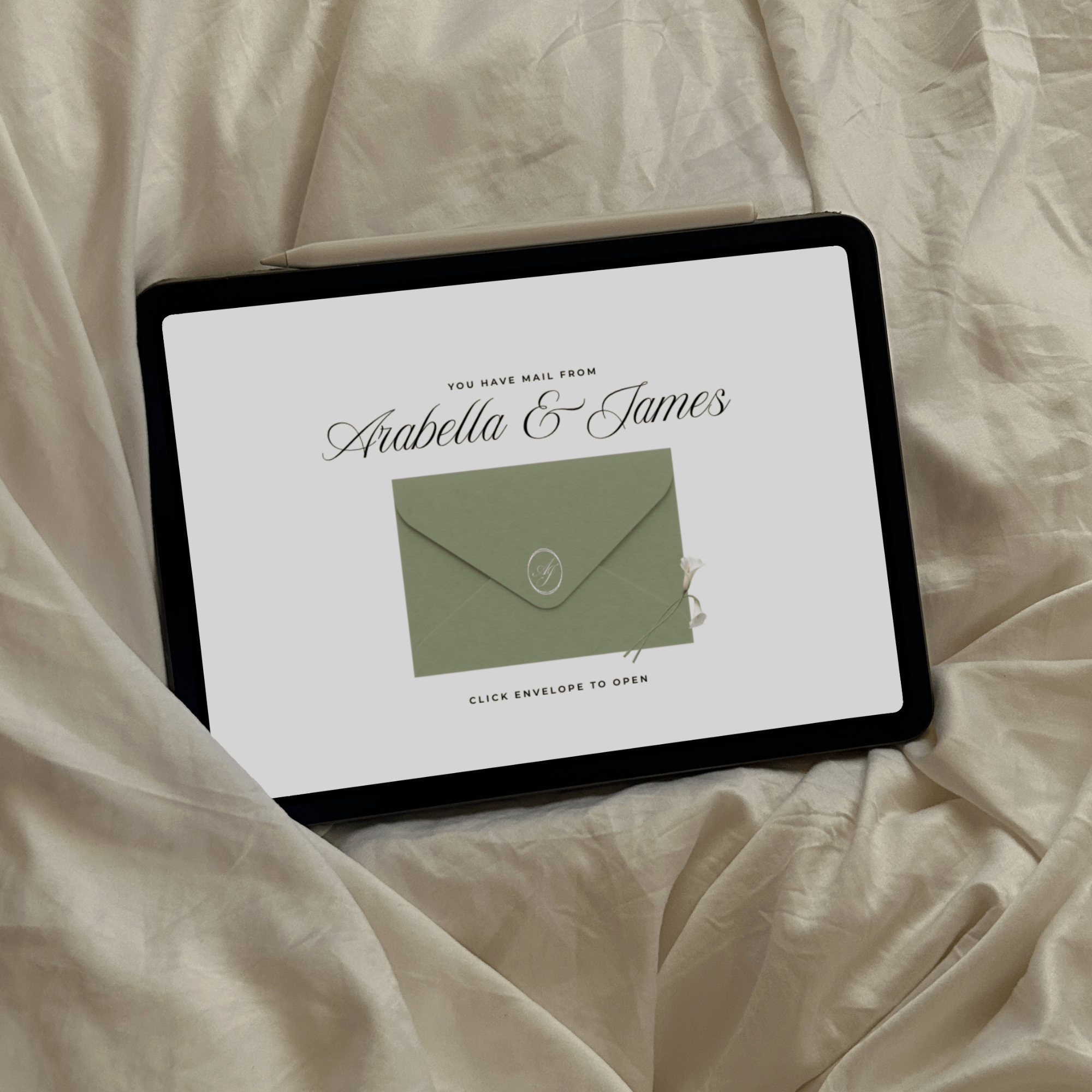 Wedding Website Template with RSVP (Sage & Ivory)