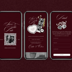 Save The Date Website Template (Romantic 01 - Burgundy)