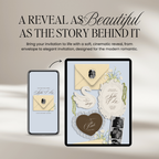Wedding Website Template with RSVP (Envelope 05 - yellow, blue + brown)