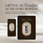 Save The Date Wedding Website Template (Photo Booth Animation 01 - Brown)