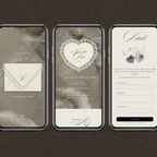 Lace Heart Save The Date Website Template (Lace 0202)
