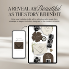 Wedding Website Template with RSVP (Envelope 06 - Brown + Ivory)