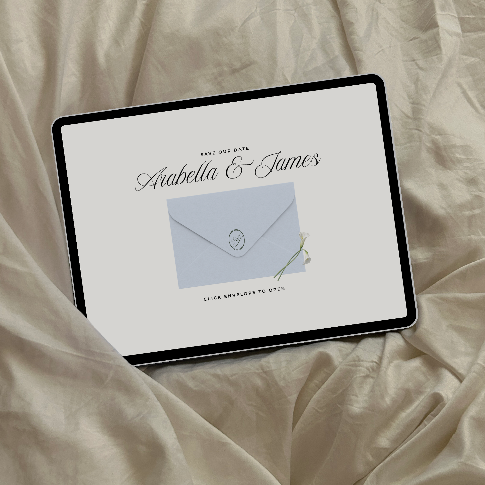 Save The Date Wedding Website Template (Blue & Green)