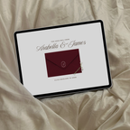 Wedding Website Template with RSVP (Burgundy & Ivory)