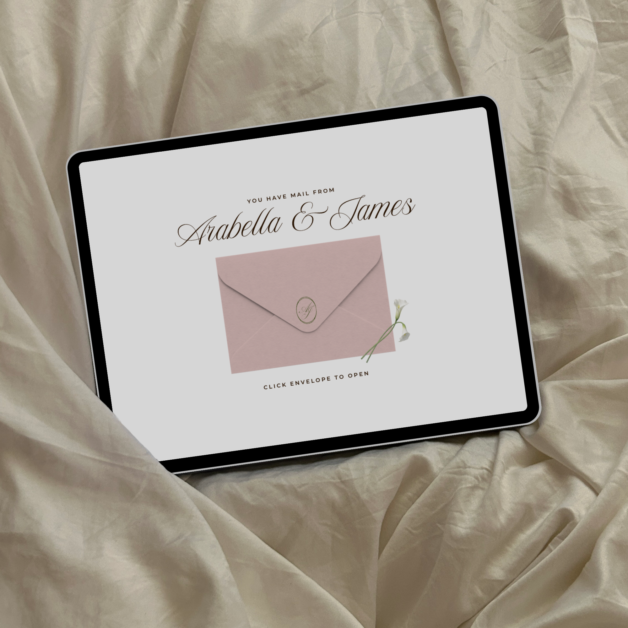 Wedding Website Template with RSVP (Pink & Green)