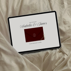Save The Date Wedding Website Template (Burgundy & Ivory)