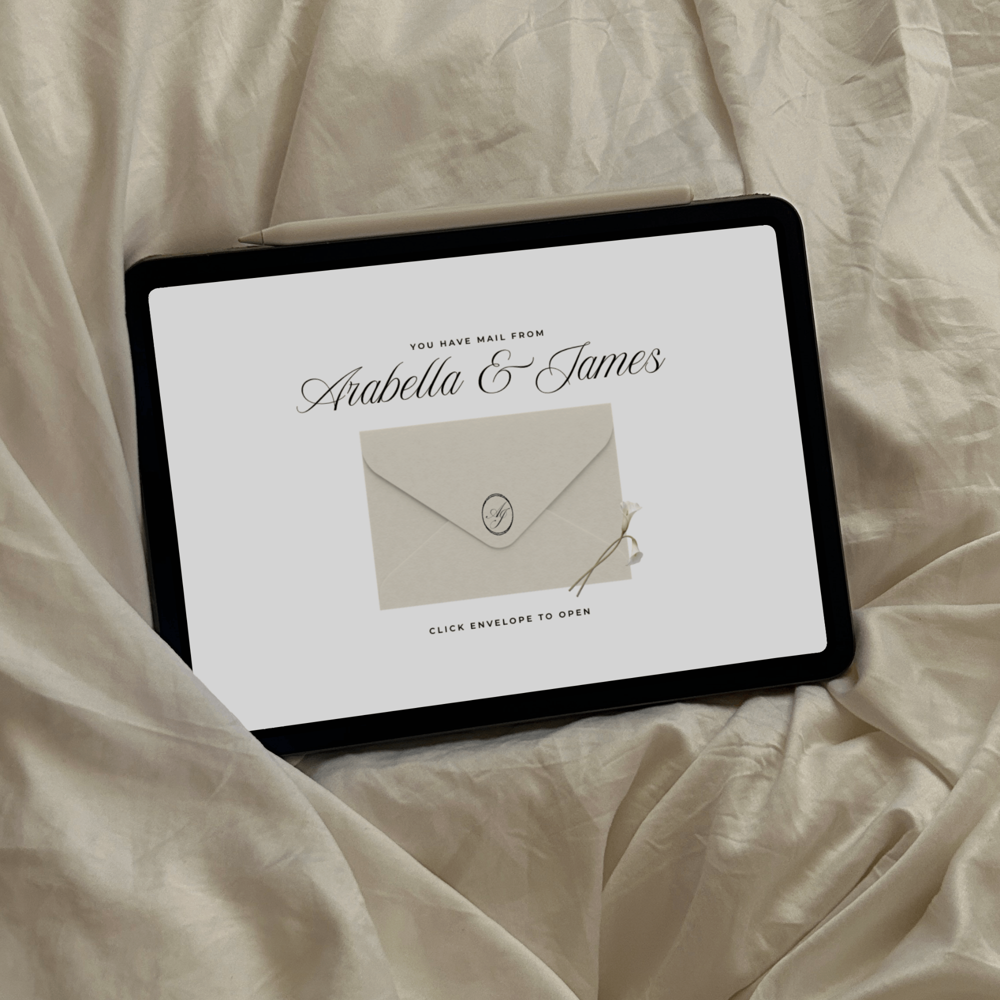 Wedding Website Template with RSVP (White & Green)