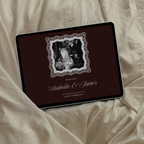 Old Money Wedding Website Template with RSVP (Burgundy)