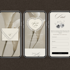 Lace Heart Save The Date Website Template (Lace 0201)