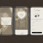 Lace Heart Save The Date Website Template (Lace 0203)
