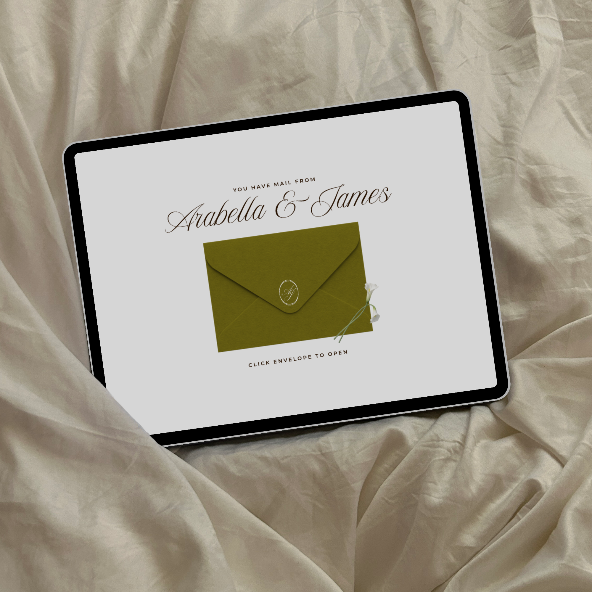 Wedding Website Template with RSVP (Olive Green & Burgundy)