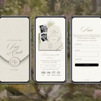 Save The Date Wedding Website Template (Envelope 07 - Ivory)