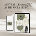 Wedding Website Template with RSVP (Envelope 05 - Sage Green + Ivory)