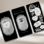 Wedding Website Template with RSVP (Photo Booth 01 - Black)