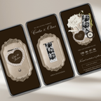 Save The Date Wedding Website Template (Photo Booth Animation 01 - Brown)