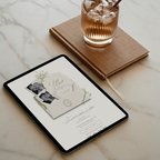 Save The Date Wedding Website Template (Envelope 07 - Ivory)