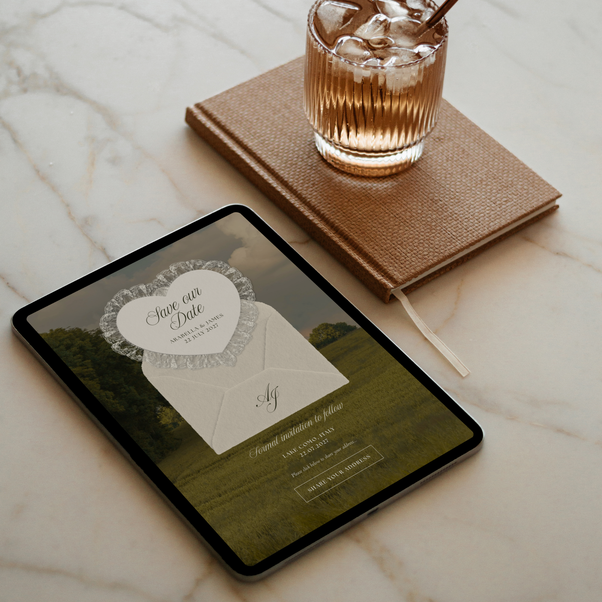 Old Money Save The Date Website Template (Lace 02)