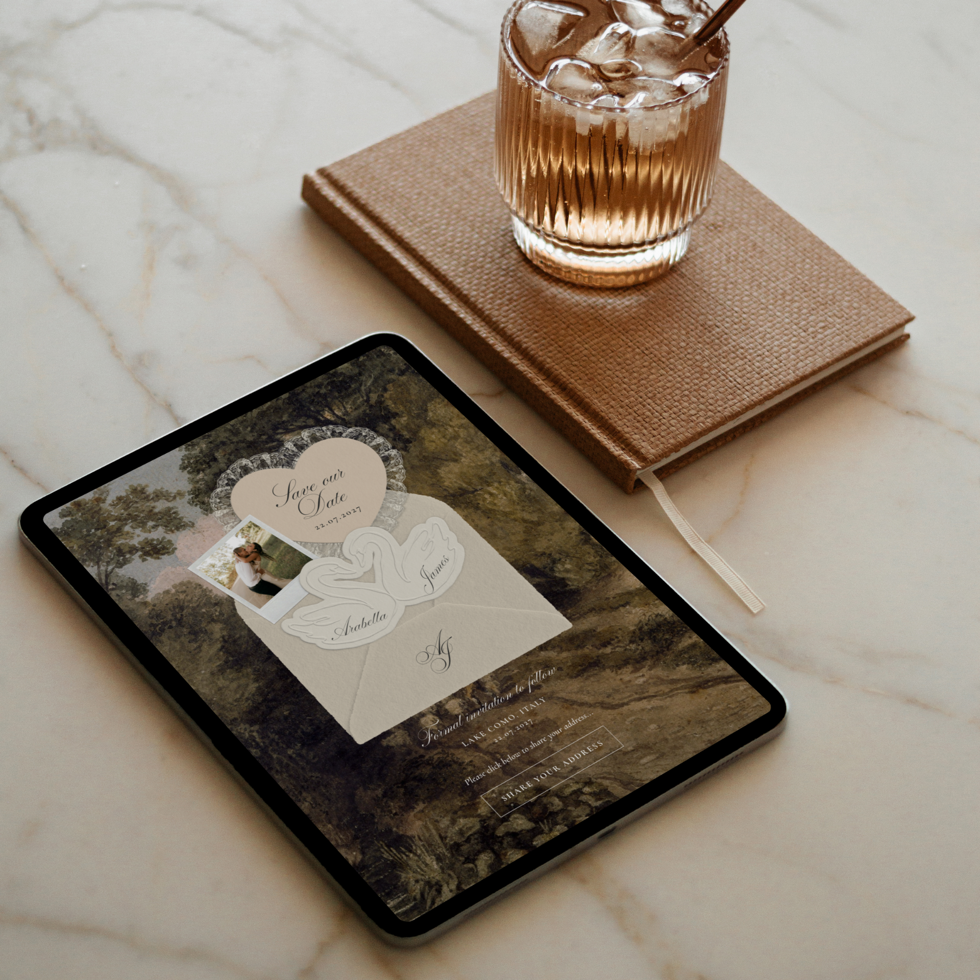 Old Money Save The Date Website Template (Lace 03)