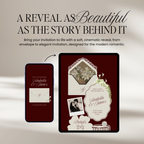 Old Money Wedding Website Template with RSVP (Burgundy)