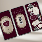 Wedding Website Template with RSVP (Photo Booth 01 - Burgundy)