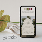 Lace Wedding Website Template with RSVP (Lace 0502)
