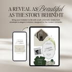 Wedding Website Template with RSVP (White & Green)