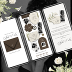 Wedding Website Template with RSVP (Envelope 06 - Brown + Ivory)