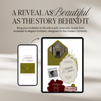 Wedding Website Template with RSVP (Olive Green & Burgundy)
