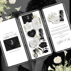 Wedding Website Template with RSVP (Envelope 05 - Black & White)