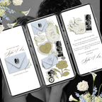 Wedding Website Template with RSVP (Envelope 05 - Blue + Green)