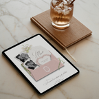Save The Date Wedding Website Template (Envelope 07 - Pink + Ivory)