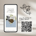 Save The Date Wedding Website Template (Brown & Dusty Blue)