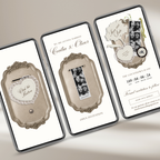 Save The Date Wedding Website Template (Photo Booth Animation 01 - Ivory)
