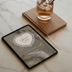 Lace Heart Save The Date Website Template (Lace 0202)