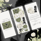 Wedding Website Template with RSVP (Envelope 05 - Sage Green + Ivory)