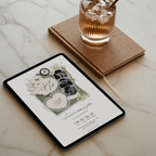 Save The Date Wedding Website Template (Envelope 05 - Sage Green + Ivory)