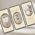 Save The Date Wedding Website Template (Photo Booth Animation 01 - Yellow)