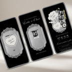 Save The Date Wedding Website Template (Photo Booth Animation 01 - Black)